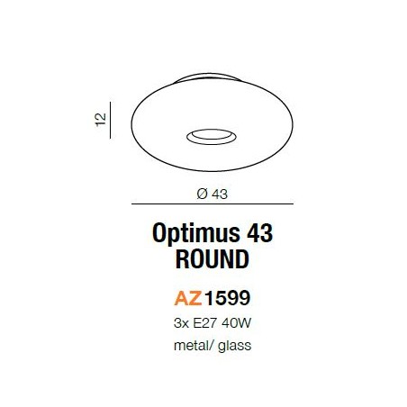 Szklany plafon - OPTIMUS 43 ROUND AZ1599 - Azzardo