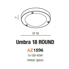 Płaski kinkiet - UMBRA 18 ROUND AZ1596 - Azzardo