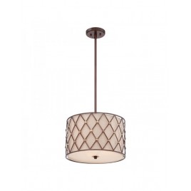 Stylowa lampa wisząca - QZ-BROWN-LATTICE-P-M - Quoizel