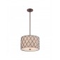 Stylowa lampa wisząca - QZ-BROWN-LATTICE-P-M - Quoizel