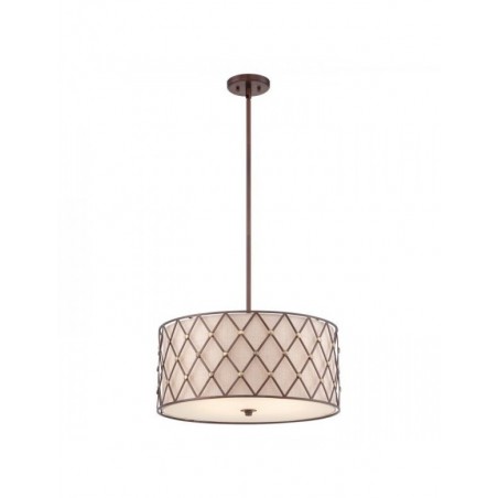 Niezwykła lampa wisząca - QZ-BROWN-LATTICE-P-L - Quoizel