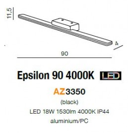 Prosty kinkiet - EPSILON 90 4000K AZ3350 - Azzardo