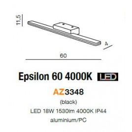 Efektowny kinkiet - EPSILON 60 4000K AZ3348 - Azzardo