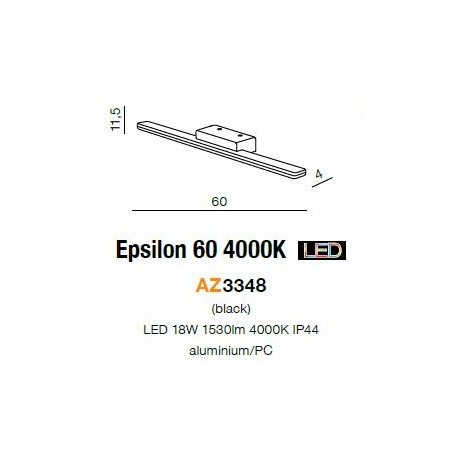 Efektowny kinkiet - EPSILON 60 4000K AZ3348 - Azzardo
