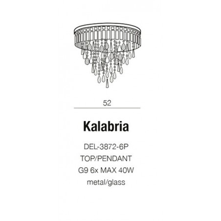 Plafon kryształowy KALABRIA AZ2108 - Azzardo