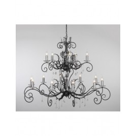 Przepiękna lampa wisząca - AMARILLI AML15-BLK-SILVER - Elstead Lighting