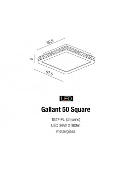 Nowoczesny plafon - GALLANT 50 SQUARE AZ1595 - Azzardo