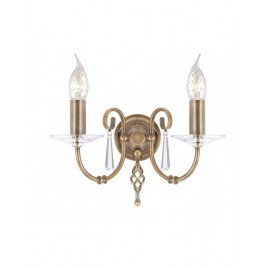 Wytworny podwójny kinkiet - AEGEAN AG2-AGED-BRASS - Elstead Lighting