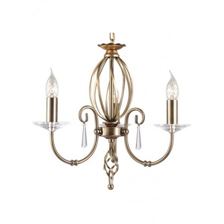 Stylowy żyrandol - AEGEAN AG3-AGED-BRASS - Elstead Lighting