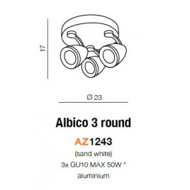 Plafon - ALBICO 3 ROUND AZ1243 - Azzardo