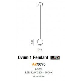 Fantastyczna lampa wisząca - OVUM 1 PENDANT AZ3095 - Azzardo