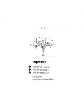 Urokliwa lampa wisząca - IMPRESS 5 AZ2901 BRĄZOWA - Azzardo