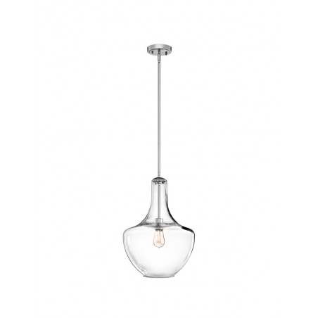 Minimalistyczna lampa wisząca - KL-EVERLY-P-M-CH - Kichler