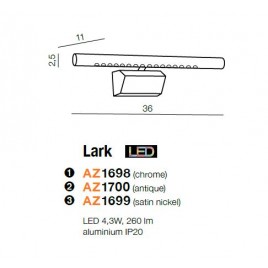 Galeryjka - LARK AZ1700 ANTYCZNY NIKIEL - Azzardo