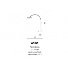 Luksusowa lampa stojąca - ARUBA AZ0169 - Azzardo
