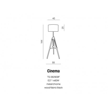 Atrakcyjna lampa stojąca - CINEMA AZ0009 - Azzardo