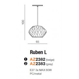 Niezwykła lampa wisząca - RUBEN L AZ2382 BEŻOWA - Azzardo