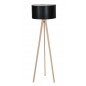 Stylowa lampa stojąca - TRIPOD WOOD ROUND AZ3013+AZ2968 CZARNA - Azzardo