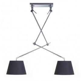 Niezwykła lampa wisząca - ADAM 2S AZ1842+AZ2586 CZARNA - Azzardo