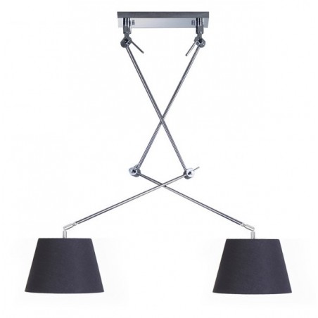 Niezwykła lampa wisząca - ADAM 2S AZ1842+AZ2586 CZARNA - Azzardo