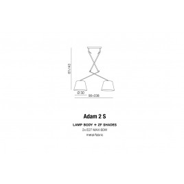 Niezwykła lampa wisząca - ADAM 2S AZ1842+AZ2586 CZARNA - Azzardo