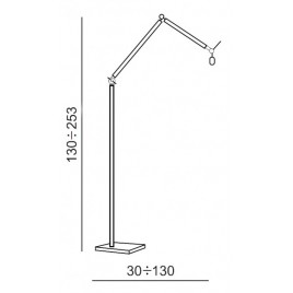 Nowoczesna lampa stojąca - ZYTA FLOOR AZ1849+AZ2605 BIAŁA - Azzardo