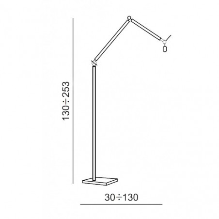 Nowoczesna lampa stojąca - ZYTA FLOOR AZ1849+AZ2604 SZARA - Azzardo