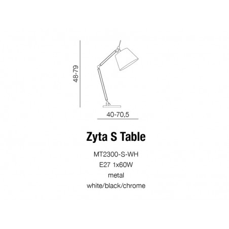 Niebanalna lampa stołowa - ZYTA S TABLE AZ1848+AZ2598 SZARA - Azzardo