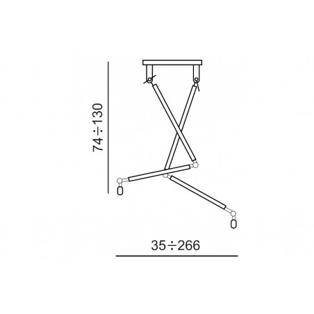 Oryginalna lampa wisząca - ZYTA 2S PENDANT AZ1846+AZ2594 ALUMINIUM - Azzardo