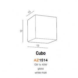 Mały kinkiet - CUBO AZ1514 - Azzardo