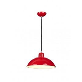 Retro lampa wisząca - FRANKLIN-P-RED - Czerwony - Elstead Lighting