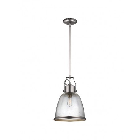 Elegancka lampa wisząca - FE-HOBSON-P-L-SN - Nikiel - Feiss