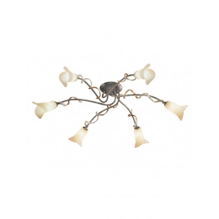 Sześcioramienna plafon - FLY6-SF-BRZ-ANT - Elstead Lighting