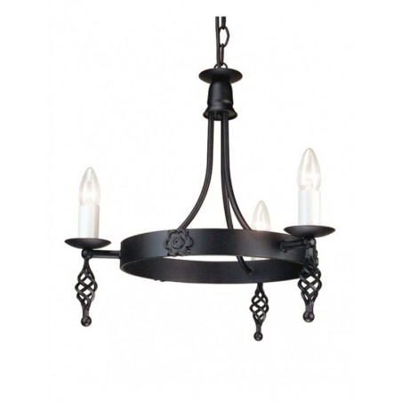 Gustowny żyrandol Belfry - BY3-BLACK - Elstead Lighting