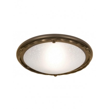 Stylowy plafon Pembroke - PB-F-B-BLK-GOLD - Elstead Lighting