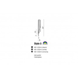 Gustowna lampa wisząca - STYLO 5 AZ0134 CHROM - Azzardo