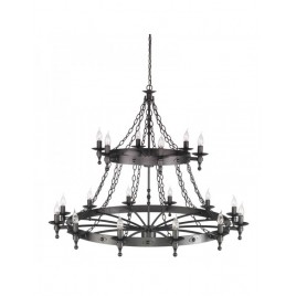 Czarujący żyrandol Warwick - WR18-GRAPHITE - Elstead Lighting