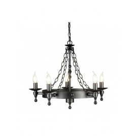 Nietuzinkowy żyrandol Warwick - WR5-GRAPHITE - Elstead Lighting