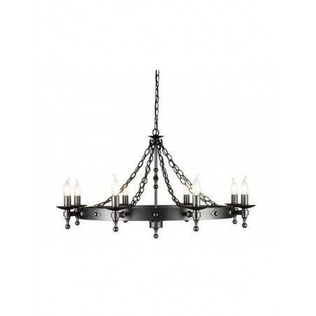 Ośmiopłomienny żyrandol Warwick - WR8-GRAPHITE - Elstead Lighting