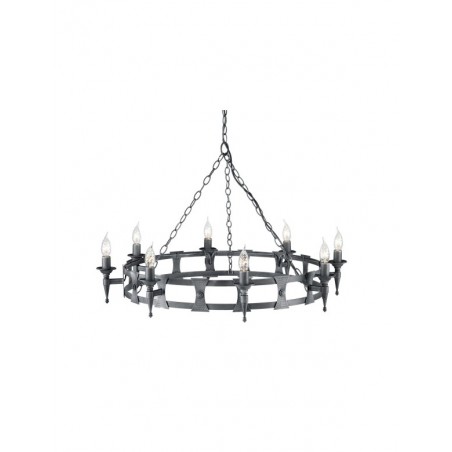 Wykwintna lampa wisząca Saxon - SAX8-BLK-SIL - Elstead Lighting