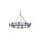 Wykwintna lampa wisząca Saxon - SAX8-BLK-SIL - Elstead Lighting