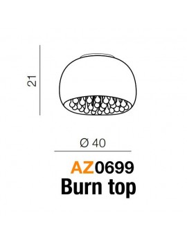Stylowy plafon - BURN TOP AZ0699 - Azzardo
