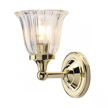 Delikatny kinkiet - BATH-AUSTEN1-PB - Mosiądz - Elstead Lighting