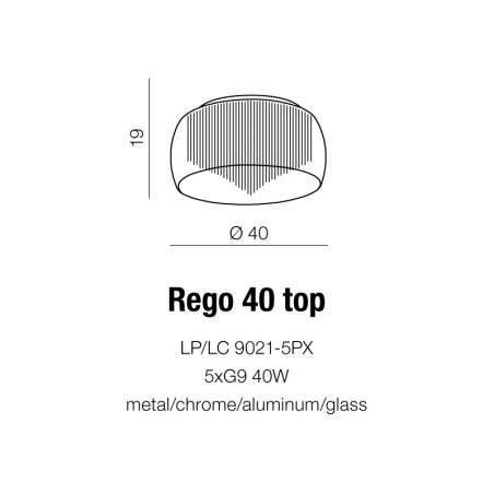 Szklany plafon - REGO 40 TOP AZ0999 - Azzardo