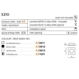 Oczko stropowe - EZIO AZ1051 CHROM - Azzardo