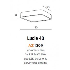 Kwadratowy plafon - LUCIE 43 AZ1309 - Azzardo
